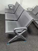 Banc d'attente en acier durable 3/4/5 places pour aéroport, hôpital, réception |   Sièges publics confortables