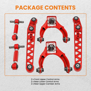 Bras de suspension supérieurs avant réglables et kit de réglage de la camber pour Honda <span class=keywords><strong>Civic</strong></span> 1996-2000 EK3/EK4/EK5/EJ6/EJ7/<span class=keywords><strong>EJ8</strong></span>/EJ9/EM1 - Product Image 6