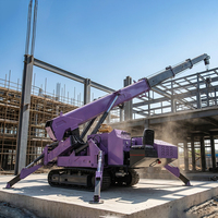 Grue araignée 3t 5t 8t 10t 12t, spécifications complètes, rotation, télécommande, grue araignée sur chenilles pour levage en ingénierie