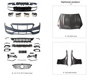Kit de Carrocería para <span class=keywords><strong>Mercedes</strong></span> Benz 2015+ C205 C Coupé C200 C260 <span class=keywords><strong>C300</strong></span> a C63 Amg, Kit de Carrocería Delantero y Trasero, Parachoques, Capó de Motor C63 Amg - Product Image 6
