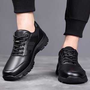 Chaussures Chunky pour Hommes à Bout Rond en Cuir PU, Lacets, Doublure en Maille Respirante, Semelle Extérieure en Caoutchouc, Semelle Intermédiaire en EVA – Chaussures Décontractées Tendance Automne - Product Image 4