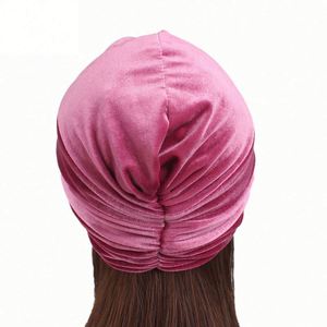 Turban extensible torsadé pour femme, bonnet chimio pour le cancer, couvre-chef, foulard, turban en velours, cadeau - Product Image 4