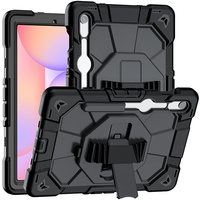Samsung Galaxy Tab S10 Lite X400 için 360 derece dönebilen ayaklı, omuz askılı silikon tablet kılıfı