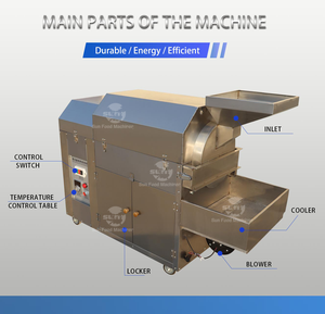 Máy rang hạt mini bằng thép không gỉ dùng trong gia đình, rang liên tục đậu phộng, hạnh nhân, mè, ngũ cốc - Product Image 4
