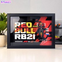 Modèle de voiture de course F1 tridimensionnel très populaire, style tendance, version encadrée en alliage, peinte à la main, art mural automobile personnalisé