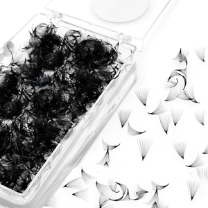 <span class=keywords><strong>Cils</strong></span> pré-faits coréens à base fine Medylashes, marque privée, cheveux synthétiques faits à la main, 12 rangées, naturels, doux, éventails lâches - Product Image 1