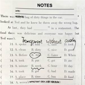Blocs-notes autocollants transparents et imperméables en PET, 200 feuilles, pour la marquage et la prise de notes dans les écoles et les bureaux - Product Image 4