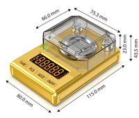 Balance de poche numérique en acier inoxydable 50g/0,001g pour bijoux et laboratoire, haute précision, mini, alimentée par piles, rétroéclairée