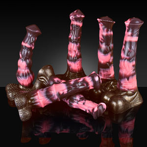 Mainan seks anal silikon lembut dildo kuda warna fantasi NNSX penyumbat anal panjang <span class=keywords><strong>penis</strong></span> hewan simpul besar untuk wanita dewasa <span class=keywords><strong>g-spot</strong></span> stimulasi - Product Image 3