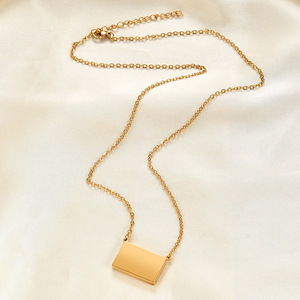 Collar con Colgante de Acero Inoxidable con Sobre Extraíble para Foto, Cadena de Clavícula de 4mm, Joyería para Uso Diario, Regalo - Product Image 2