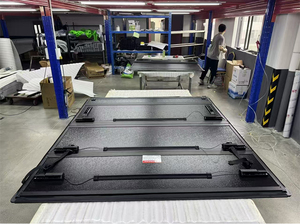 Cubierta de Caja de Camioneta de Aluminio de Alta Calidad, Plegable en Cuatro Partes, Impermeable, Retráctil, Enrollable, para BYD Shark 6, GMC <span class=keywords><strong>Sierra</strong></span>, Ram F150 - Product Image 4
