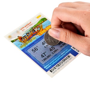 Carte de loterie avec design personnalisé, revêtement UV, impression numérique, impression laser holographique, fabricant de billets de loterie à gratter - Product Image 2