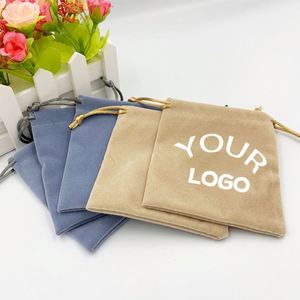 ถุงผ้าแคนวาสใส่เครื่องประดับ ถุงใส่รองเท้าแบบมีเชือกผูก ถุงของขวัญ ถุงใส่ของแบบกำหนดเอง ถุงกันฝุ่นพร้อมพิมพ์โลโก้ - Product Image 1