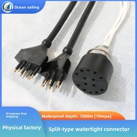 Konektor Kedap Air Tipe Split dengan Desain Steker Silindris untuk Aplikasi ROV Pemantauan Laut Dalam, Petrokimia, dan Gas Alam
