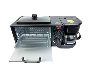 Machine à petit-déjeuner multifonctionnelle CNTRONIC, cuisinière Duoshi, mini four <span class=keywords><strong>grille</strong></span>-<span class=keywords><strong>pain</strong></span> 900W, cafetière, nettoyage facile, numérique - Product Image 3