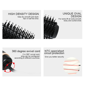 <span class=keywords><strong>Brosse</strong></span> Soufflante Électrique Classique 3-en-1 à Ions Négatifs, Sèche-Cheveux Volumisant et Fer à Boucler Tout-en-un, Outil de Coiffure Rond pour la Maison - Product Image 3