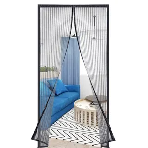 Rede anti-mosquito para cortinas magnéticas, rede mosquiteira para porta, tela de malha magnética