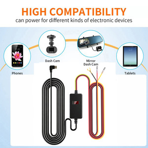 Câble d'alimentation pour caméra embarquée 12V/24V vers 5V avec surveillance de stationnement et enregistrement en time-lapse - Modèle L170 (Export) - Product Image 2