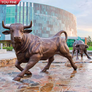 Statue d'animaux en métal Bronze, grande taille, Sculpture de <span class=keywords><strong>taureau</strong></span>, ange en Bronze, animaux de la pelouse extérieure - Product Image 6
