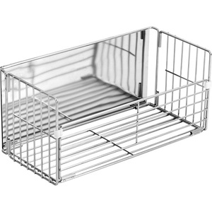 Étagère de rangement pliable moderne en alliage de zinc à fixation magnétique d'angle pour buanderie, côté réfrigérateur et machine à laver - Product Image 1