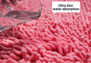 Alfombra de Chenilla Semicircular, Gruesa, Absorbente, Antideslizante, Moderna, Apta para Mascotas, para Baño, Cocina, Decoración del Hogar - Product Image 3