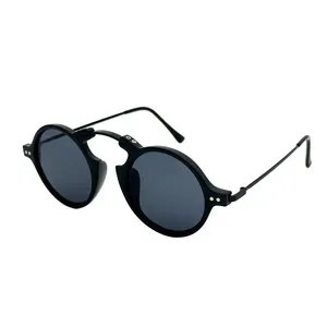 Großhandel Herren retro runde Steampunk-Sonnenbrille Brillen Vintage-Reiseglas Frauenbrille