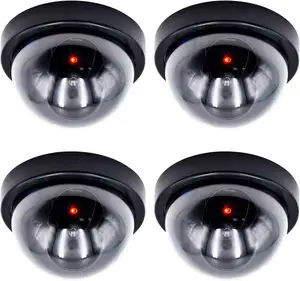 Segurança Simulação Manequim Hemisphere Dome Camera Vigilância sem fio CCTV olhar realista com piscando Red LED Light