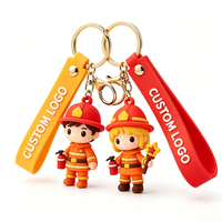 Porte-clés en PVC souple 3D écologiques en gros, motifs animaux mignons, en acier inoxydable, avec logo personnalisé et impression UV pour cadeaux promotionnels