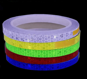 Ruban réfléchissant de vélo en nid d'abeille bon marché, autocollant de lumière auto-adhésif de jante de moto, ruban réfléchissant de sécurité extérieure - Product Image 1