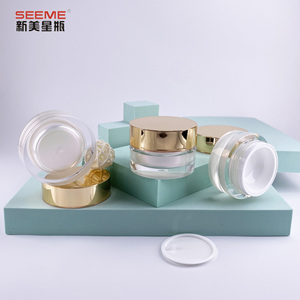 Vàng Vòng Acrylic 30Ml <span class=keywords><strong>50Ml</strong></span> 80Ml 100Ml Chai Nhựa Mỹ Phẩm <span class=keywords><strong>Lotion</strong></span> Bơm Jar <span class=keywords><strong>Container</strong></span> - Product Image 3