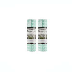 Ripiano frigo collezione fodera Non adesivo, tagliato per adattarsi, lavabile in lavatrice, 12x120 ", acqua luminosa spina di pesce, 2 pezzi | Design Imp - Product Image 1
