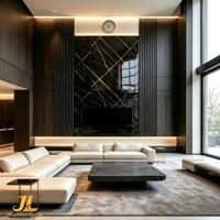 Panneau mural imperméable à haute brillance, panneau en PVC marbré UV pour la décoration murale de la maison, panneau pour murs intérieurs, salon