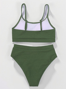Conjunto de Bikini de 2 Piezas para Mujer, Traje de Baño de Diseño con Relleno Extraíble, Transpirable y Ecológico - Product Image 4