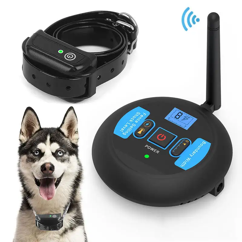 Qbellpet Retractable Wireless Dog Fence System Waterproof Electric Fence Outdoor Anti Bark Shock Fence Training Collar For Dogs
