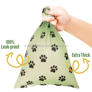 Bolsa de excrementos de perro biodegradable 100% natural personalizada ecológica, residuos de plástico totalmente compostable, suministros desechables para mascotas - Product Image 3