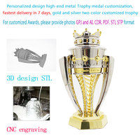 Nouveau design de trophée en métal sur mesure, médaille de championnat créative pour le basketball et le football, trophée personnalisé