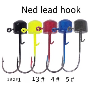 Cabeza de jig Ned Rig 2.5g 3.5g 5g 6g Finesse Mushroom para pesca <span class=keywords><strong>con</strong></span> señuelos blandos, anzuelo para lubina y <span class=keywords><strong>trucha</strong></span> - Product Image 4