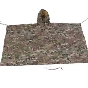 Spec poncho-tenda de emergência, abrigo, multiuso, à prova d' água, camuflagem, leve, único poncho