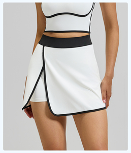 Premium Trend Yoga <strong>Skirt</strong> Breathable 2-in-1 <strong>Patchwork</strong> Block Color Sporty Moisture Wicking Gym Fitness Yoga Women Sports <strong>Skirt</strong> - Product Image 2
