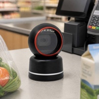 Pemindai Barcode Omnidirectional USB Desktop Hands-Free 1D 2D QR Code Reader Stok Tersedia