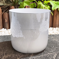 Q're dream couleur bol sonore en cristal clair 99.99% bol chantant en cristal de quartz méditation yoga sain et mascotte