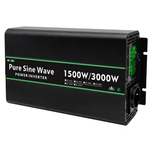 HOULI Inverter Daya Gelombang Sinus Murni 3000 Watt, 36V Tampilan LCD 3000 W Przetwornic Inversora 12V Inverter Ke 220V untuk Rumah