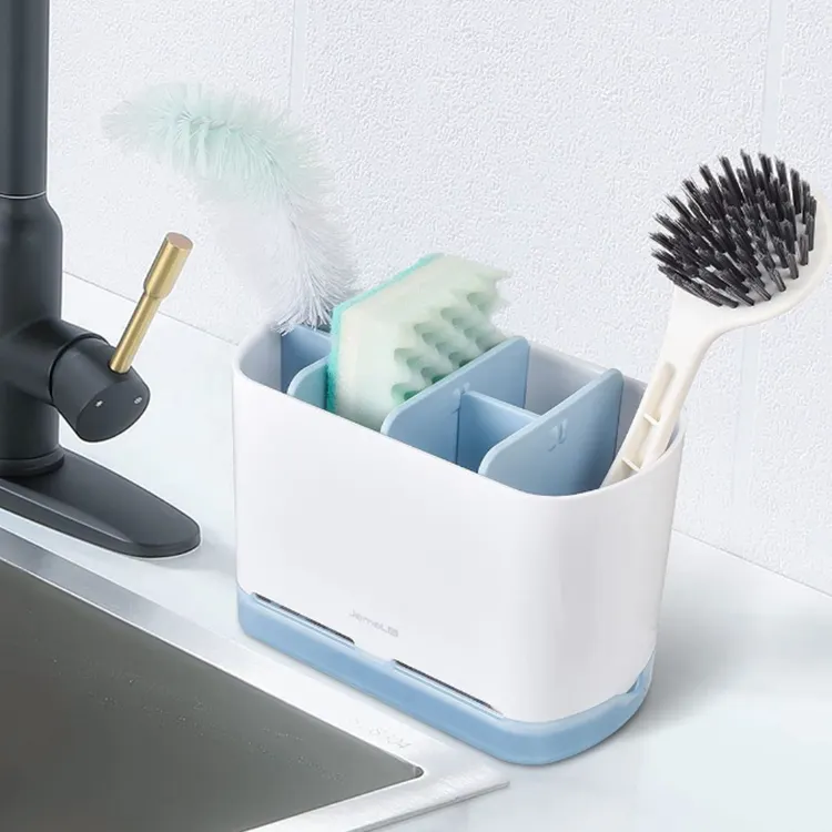 Boîte de rangement d'évier, 1 pièce, articles ménagers de cuisine, brosse à vaisselle, supports de rangement en plastique