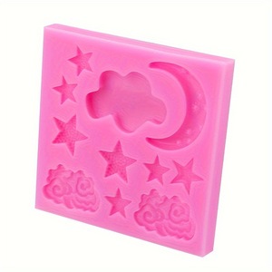 Star Moon Cloud Silicone Mold For <b>Cake</b> <b>Decorating</b> Baking Tools Fondant Candy Molding Themed Party <b>Supplies</b> - Product Image 3