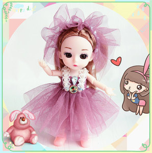ตุ๊กตาโลลิต้าขนาดเล็กน่ารักคุณภาพดี ขนาด 1/8 สูง 6.5 นิ้ว (16-17 ซม.) ตุ๊กตา BJD สำหรับเด็ก พร้อมชุดสวยงาม - Product Image 5