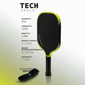 Palas de Pickleball 3S para Adultos, Superficie de Fibra de Carbono Cruda, Formas <span class=keywords><strong>Ben</strong></span> Johns Hyperion Scorpeus Magnus, Curva Aerodinámica Certificada por UPA-A - Product Image 2