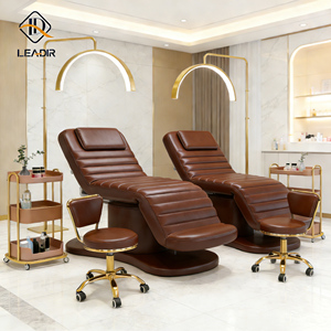 Set Arredamento da Salone All'Ingrosso OEM ODM con Lettino-Poltrona Idraulico Elettrico in Pelle per Massaggi, Estetica, Trattamenti Viso e Cosmetici con LED - Product Image 4