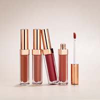 Gloss à lèvres texturé Rose Gold Rich Shine, rouge à lèvres vegan de luxe, produits cosmétiques, rouge à lèvres liquide mat, marque privée