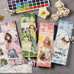 20 <b>Sheets</b>/pack Cartoon Pattern Lightweight Paper <b>Stickers</b> for Kids DIY Journal <b>Sticker</b> Book PET Material Die Cutting Printing - Product Image 2