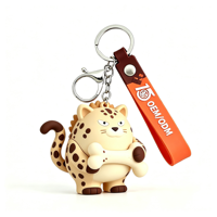 Porte-clés personnalisable en PVC 3D, design anime, résistant à l'usure, imperméable, léger, logo personnalisé, couleur et forme au choix, pour cadeaux d'entreprise, livraison rapide